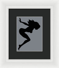 Our Bodies Our Way Future Is Female Feminist Statement Mudflap Girl Diving - Framed Print Framed Print Pixels 6.000" x 8.000" White Black