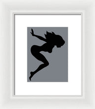 Our Bodies Our Way Future Is Female Feminist Statement Mudflap Girl Diving - Framed Print Framed Print Pixels 6.000" x 8.000" White White