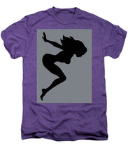 Our Bodies Our Way Future Is Female Feminist Statement Mudflap Girl Diving - Men's Premium T-Shirt Men's Premium T-Shirt Pixels Deep Purple Heather Small 
