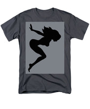 Our Bodies Our Way Future Is Female Feminist Statement Mudflap Girl Diving - Men's T-Shirt  (Regular Fit) Men's T-Shirt (Regular Fit) Pixels Charcoal Small 