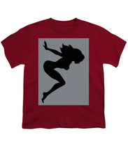 Our Bodies Our Way Future Is Female Feminist Statement Mudflap Girl Diving - Youth T-Shirt Youth T-Shirt Pixels Cardinal Small 