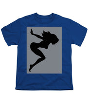 Our Bodies Our Way Future Is Female Feminist Statement Mudflap Girl Diving - Youth T-Shirt Youth T-Shirt Pixels Royal Small 