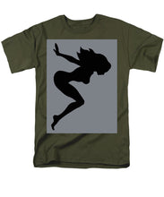 Our Bodies Our Way Future Is Female Feminist Statement Mudflap Girl Diving - Men's T-Shirt  (Regular Fit) Men's T-Shirt (Regular Fit) Pixels Military Green Small 