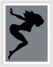 Our Bodies Our Way Future Is Female Feminist Statement Mudflap Girl Diving - Framed Print Framed Print Pixels 30.000" x 40.000" White White