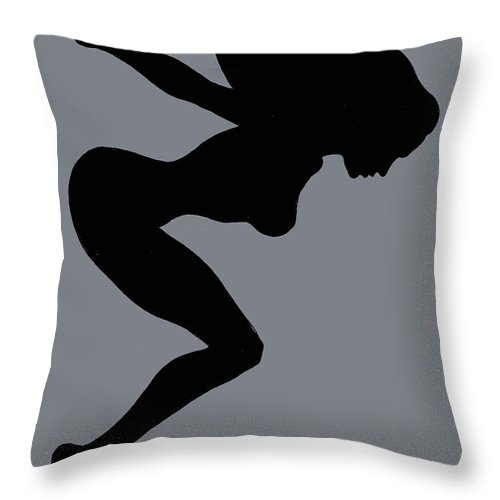 Our Bodies Our Way Future Is Female Feminist Statement Mudflap Girl Diving - Throw Pillow Throw Pillow Pixels 14