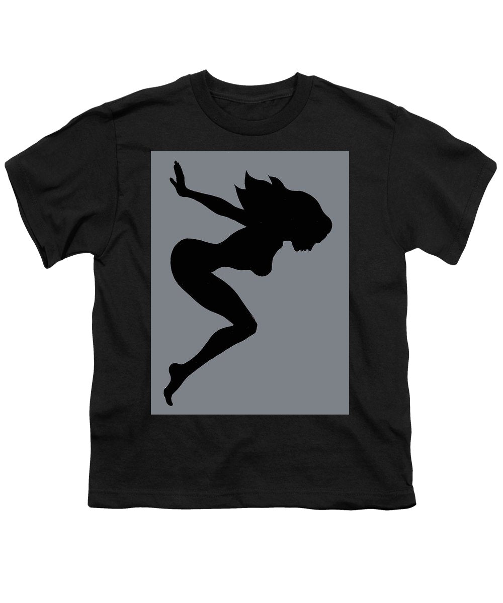 Our Bodies Our Way Future Is Female Feminist Statement Mudflap Girl Diving - Youth T-Shirt Youth T-Shirt Pixels Black Small 