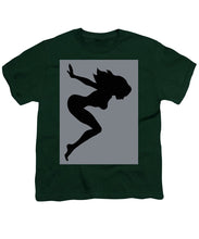 Our Bodies Our Way Future Is Female Feminist Statement Mudflap Girl Diving - Youth T-Shirt Youth T-Shirt Pixels Hunter Green Small 