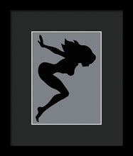 Our Bodies Our Way Future Is Female Feminist Statement Mudflap Girl Diving - Framed Print Framed Print Pixels 6.000" x 8.000" Black Black