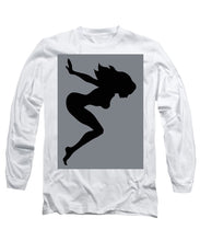 Our Bodies Our Way Future Is Female Feminist Statement Mudflap Girl Diving - Long Sleeve T-Shirt Long Sleeve T-Shirt Pixels White Small 