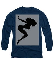 Our Bodies Our Way Future Is Female Feminist Statement Mudflap Girl Diving - Long Sleeve T-Shirt Long Sleeve T-Shirt Pixels Navy Small 