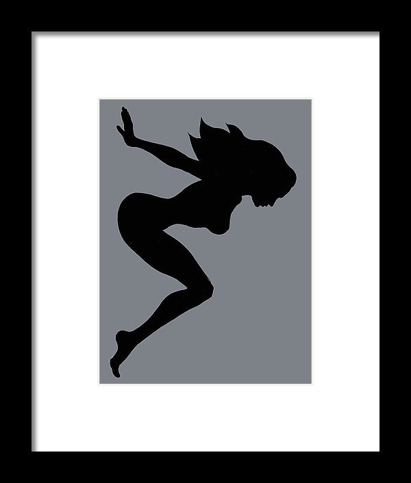 Our Bodies Our Way Future Is Female Feminist Statement Mudflap Girl Diving - Framed Print Framed Print Pixels 6.000