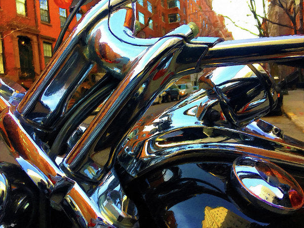 Painting Cold Chrome New York - Art Print