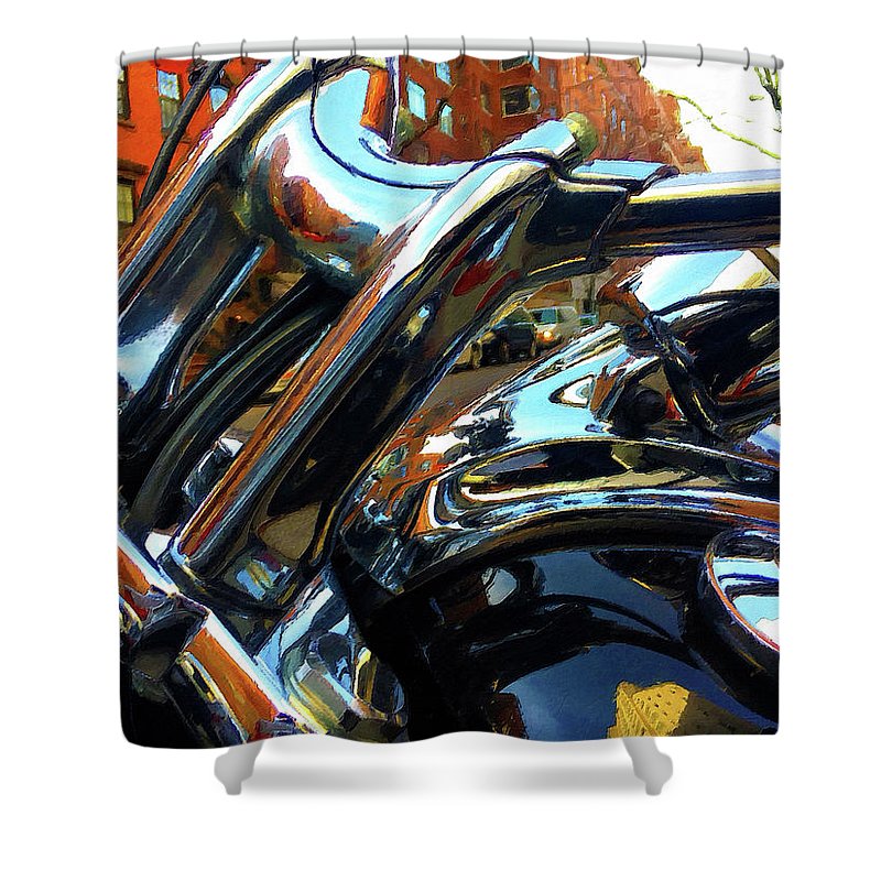 Painting Cold Chrome New York - Shower Curtain
