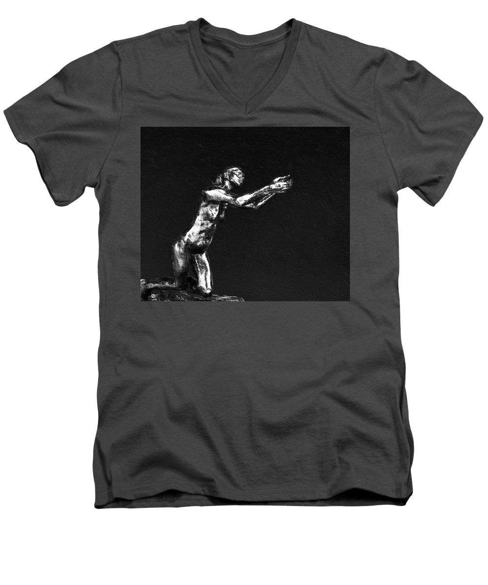 Painting Of The Implorer - Men's V-Neck T-Shirt