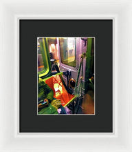 Painting On The New York City Subway - Framed Print