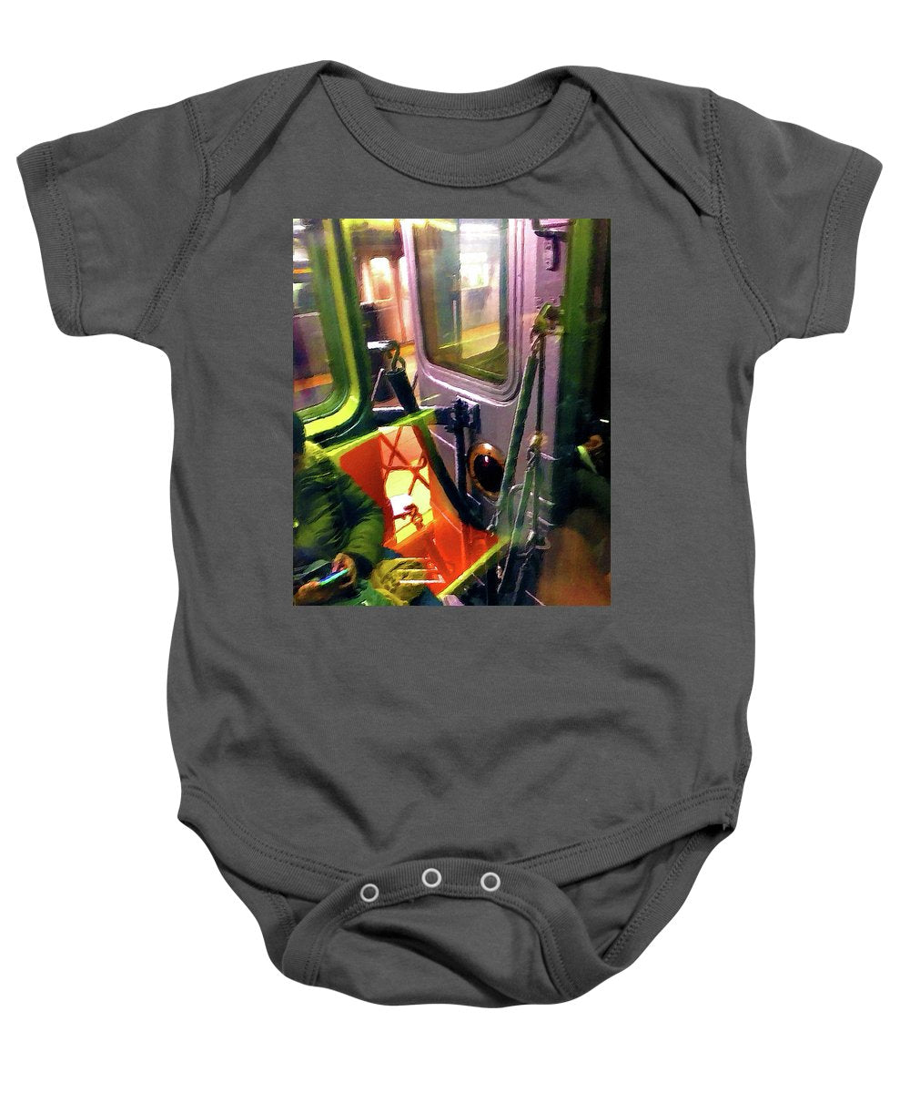 Painting On The New York City Subway - Baby Onesie