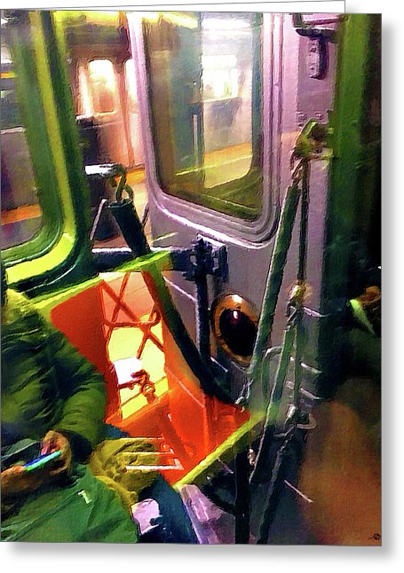 Painting On The New York City Subway - Greeting Card