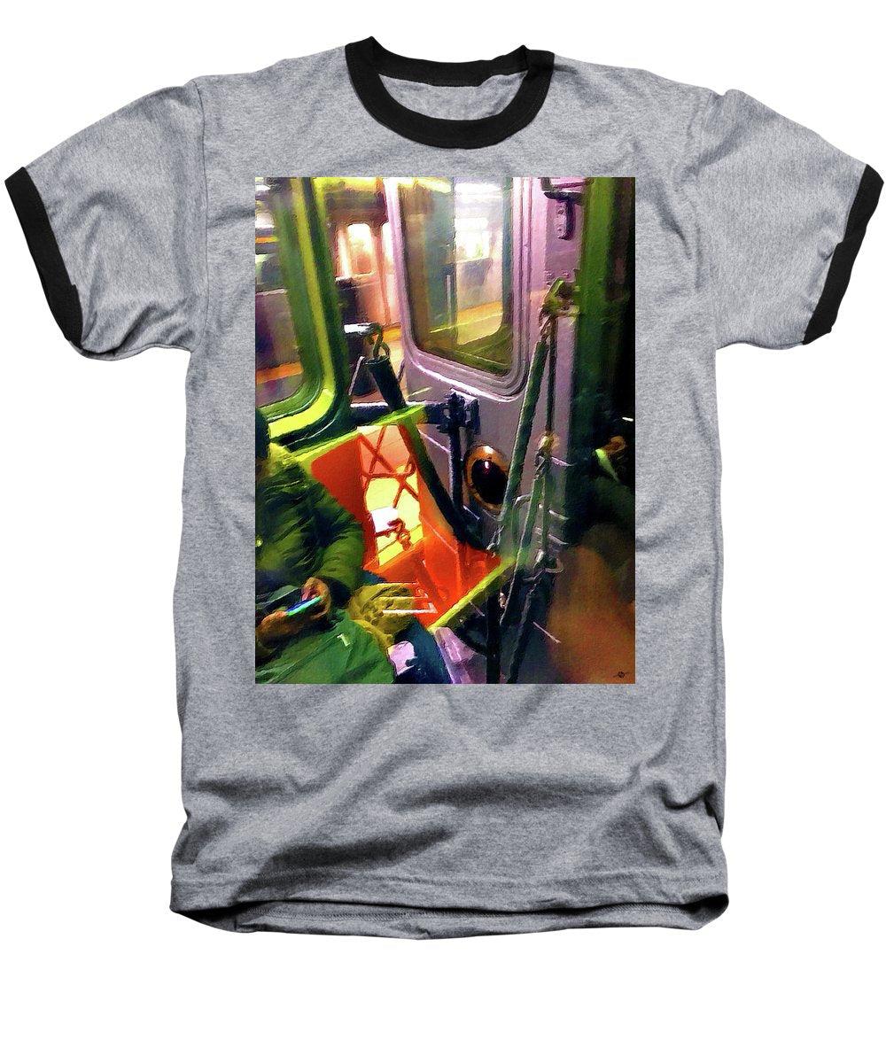 Painting On The New York City Subway - Baseball T-Shirt