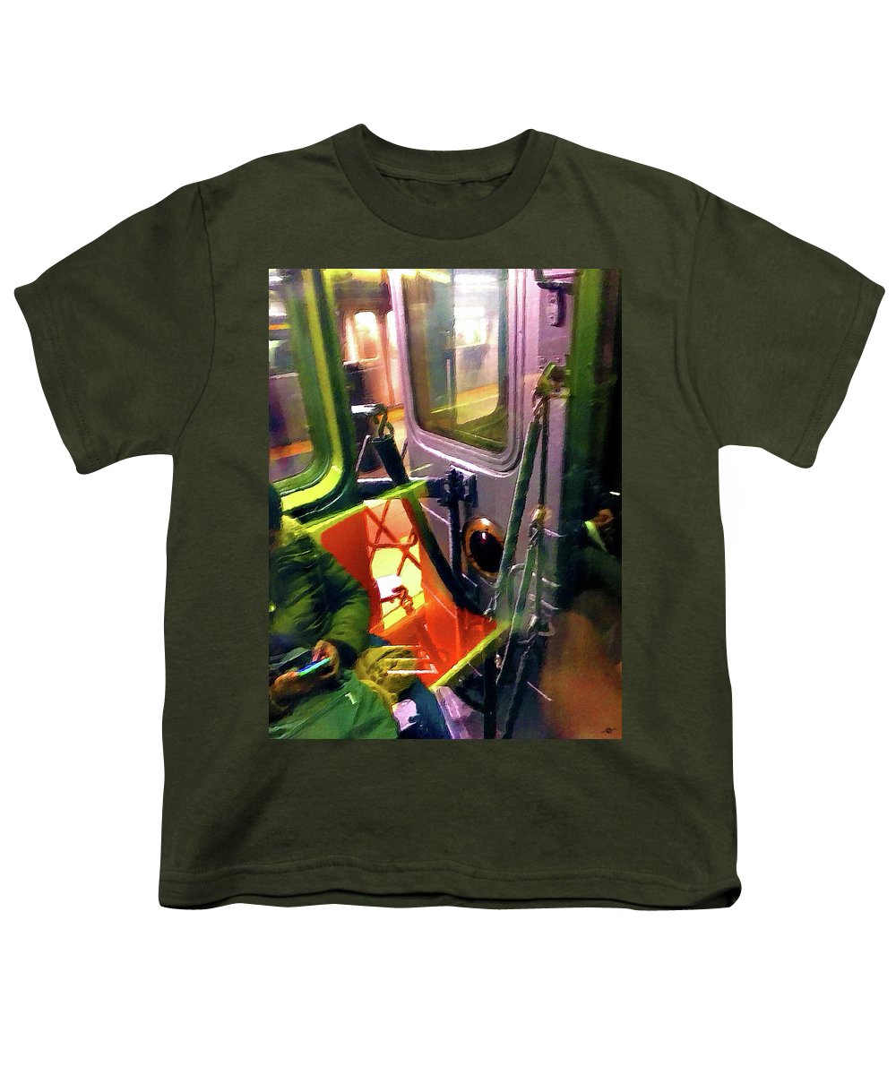 Painting On The New York City Subway - Youth T-Shirt