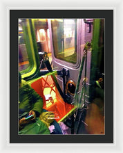 Painting On The New York City Subway - Framed Print