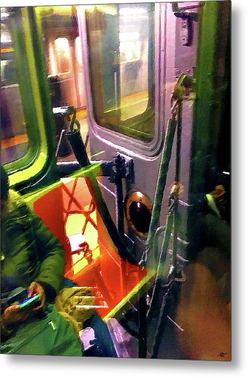 Painting On The New York City Subway - Metal Print