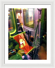 Painting On The New York City Subway - Framed Print