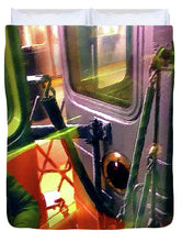 Painting On The New York City Subway - Duvet Cover