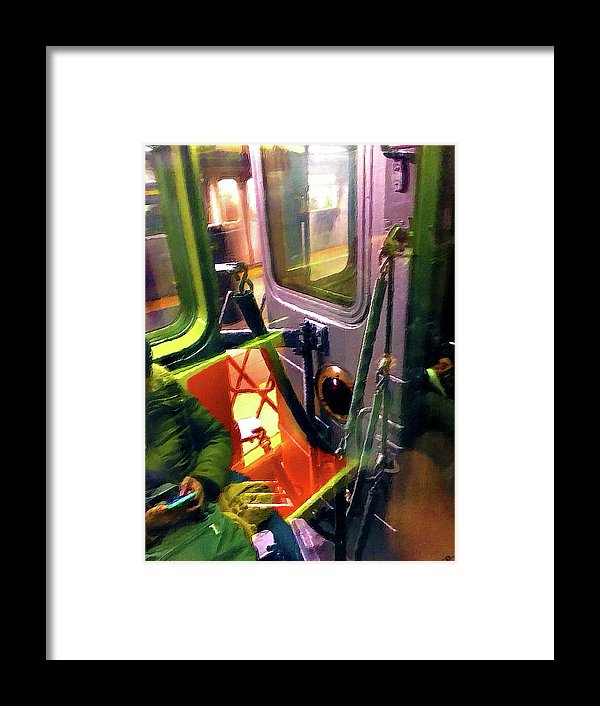 Painting On The New York City Subway - Framed Print