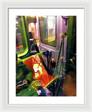 Painting On The New York City Subway - Framed Print