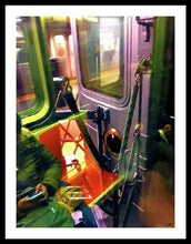 Painting On The New York City Subway - Framed Print