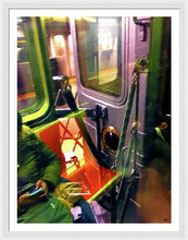 Painting On The New York City Subway - Framed Print