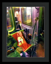 Painting On The New York City Subway - Framed Print