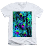 Peacock Or Flower 1 - Men's V-Neck T-Shirt