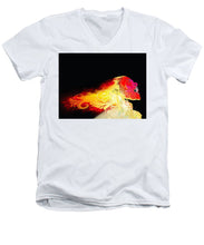 Phoenix - Men's V-Neck T-Shirt Men's V-Neck T-Shirt Pixels White Small 