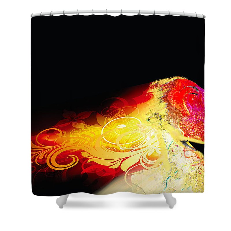 Phoenix - Shower Curtain Shower Curtain Pixels 71