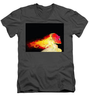 Phoenix - Men's V-Neck T-Shirt Men's V-Neck T-Shirt Pixels Charcoal Small 