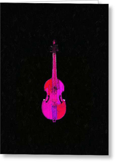 Pink Violin - Greeting Card