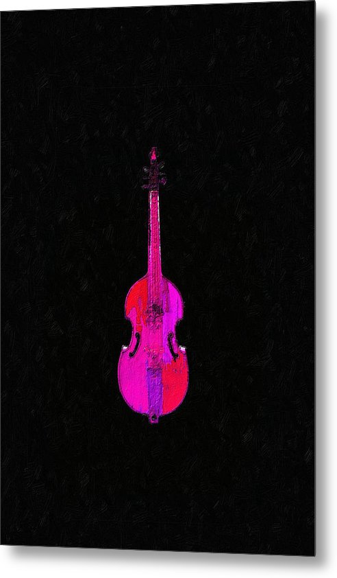 Pink Violin - Metal Print