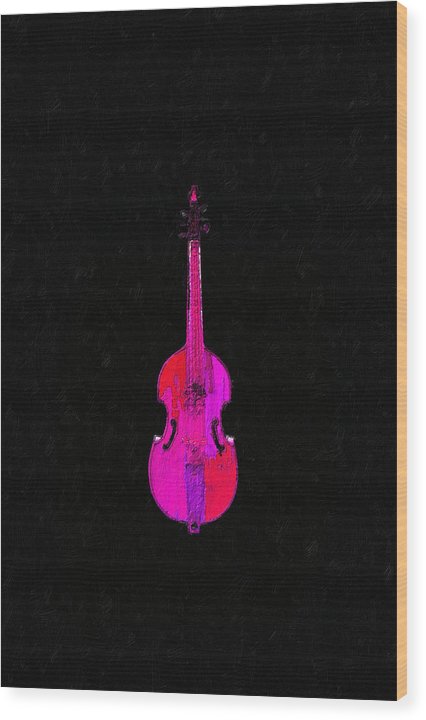 Pink Violin - Wood Print