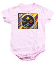 Pittsburgh Steelers Football - Baby Onesie Baby Onesie Pixels Pink Small 