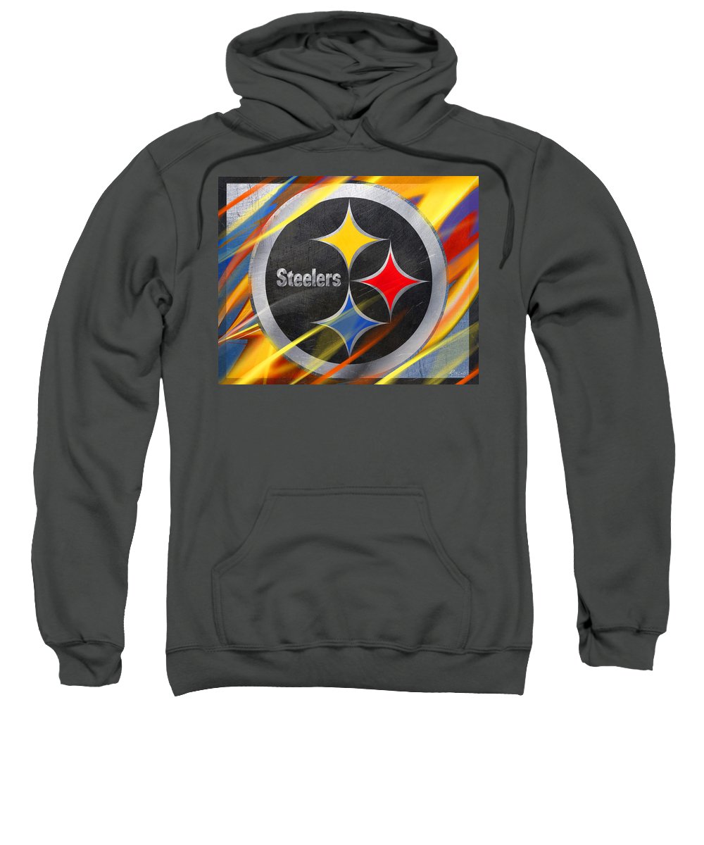 Pittsburgh Steelers Football - Sweatshirt Sweatshirt Pixels Charcoal Small 