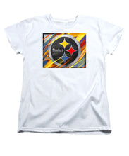 Pittsburgh Steelers Football - Women's T-Shirt (Standard Fit) Women's T-Shirt (Standard Fit) Pixels White Small 