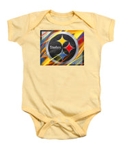 Pittsburgh Steelers Football - Baby Onesie Baby Onesie Pixels Soft Yellow Small 