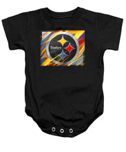 Pittsburgh Steelers Football - Baby Onesie Baby Onesie Pixels Black Small 