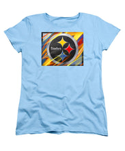 Pittsburgh Steelers Football - Women's T-Shirt (Standard Fit) Women's T-Shirt (Standard Fit) Pixels Light Blue Small 