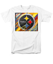 Pittsburgh Steelers Football - Men's T-Shirt  (Regular Fit) Men's T-Shirt (Regular Fit) Pixels White Small 