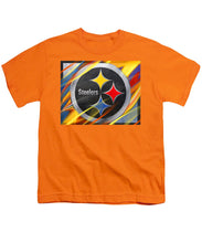 Pittsburgh Steelers Football - Youth T-Shirt Youth T-Shirt Pixels Orange Small 