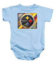 Pittsburgh Steelers Football - Baby Onesie Baby Onesie Pixels Light Blue Small 
