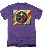Pittsburgh Steelers Football - Men's Premium T-Shirt Men's Premium T-Shirt Pixels Deep Purple Heather Small 
