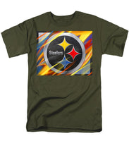 Pittsburgh Steelers Football - Men's T-Shirt  (Regular Fit) Men's T-Shirt (Regular Fit) Pixels Military Green Small 